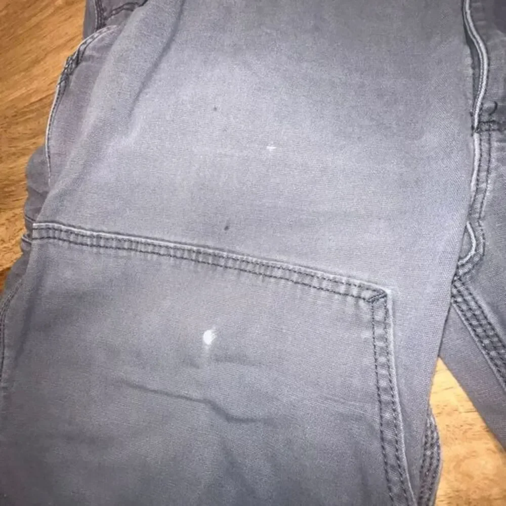 Vtg Carhartt 40x30 mens relaxed fit knees pants‎ washed gray Nicaragua distress